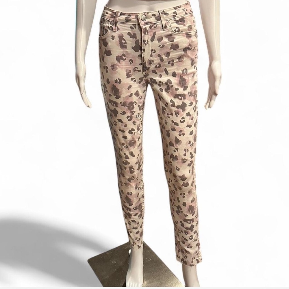 Joe's Jeans tan and pink leopard jeans